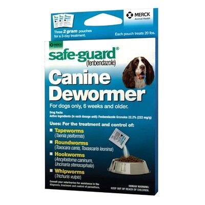 Safe-Guard Canine Dewormer 2G Liberty Farm Home Garden Galion OH