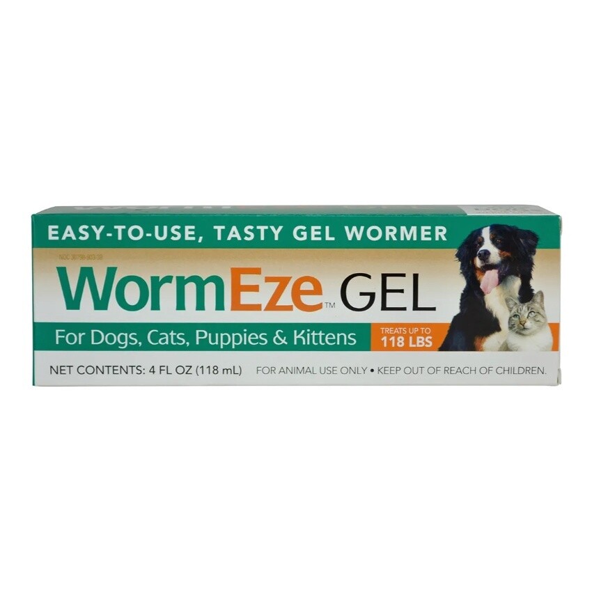 WormEze Dog and Cat Dewormer Gel 4 oz