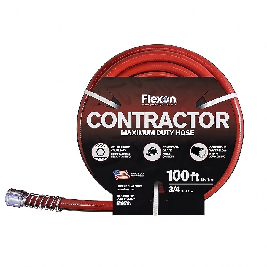 FLEXON Contractor-Duty Kink Free Vinyl Red Hose 3/4-in x 100-ft