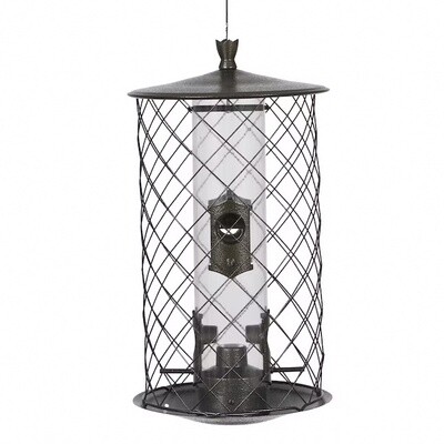 The Preserve Copper Steel Hanging Squirrel-resistant Bird Feeder- 3 lb Capacity