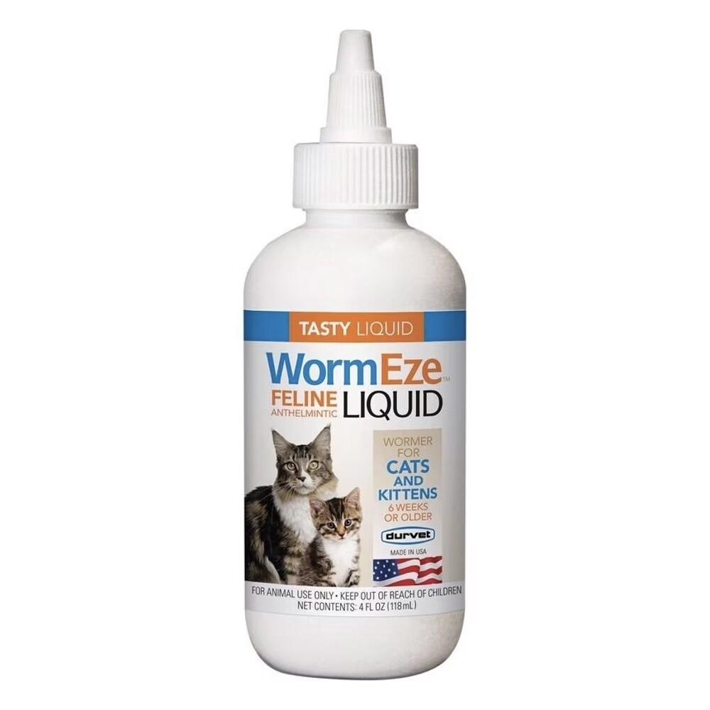 WormEze Liquid Wormer for Cats &amp; Kittens 4 oz