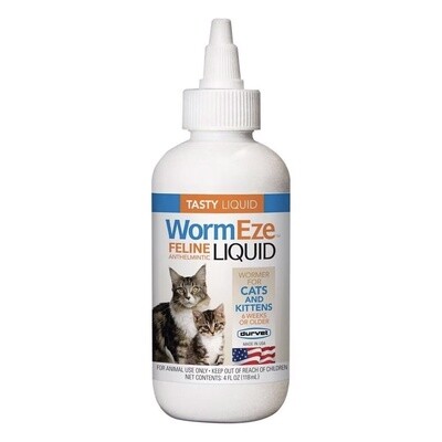 WormEze Liquid Wormer for Cats & Kittens 4 oz