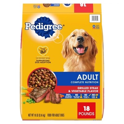 Pedigree® Dry Dog Food Adult Roasted Chicken, Rice &amp; Vegetable Flavor 18 lb