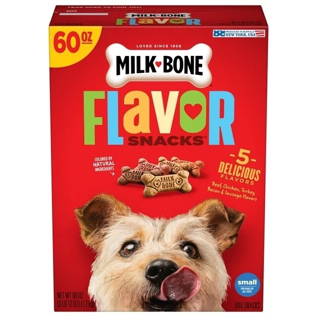 Milk-Bone Flavor Snacks Dog Treats Small 60 oz