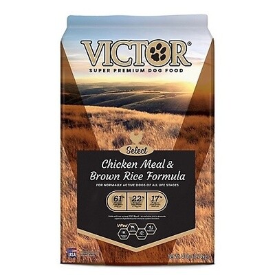 Victor Select Chicken & Brown Rice Formula All Life Stages 40 lb