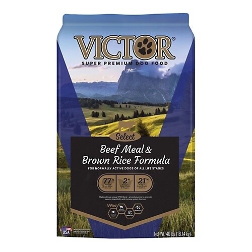 Victor Select Beef & Brown Rice Formula All Life Stages 40 lb