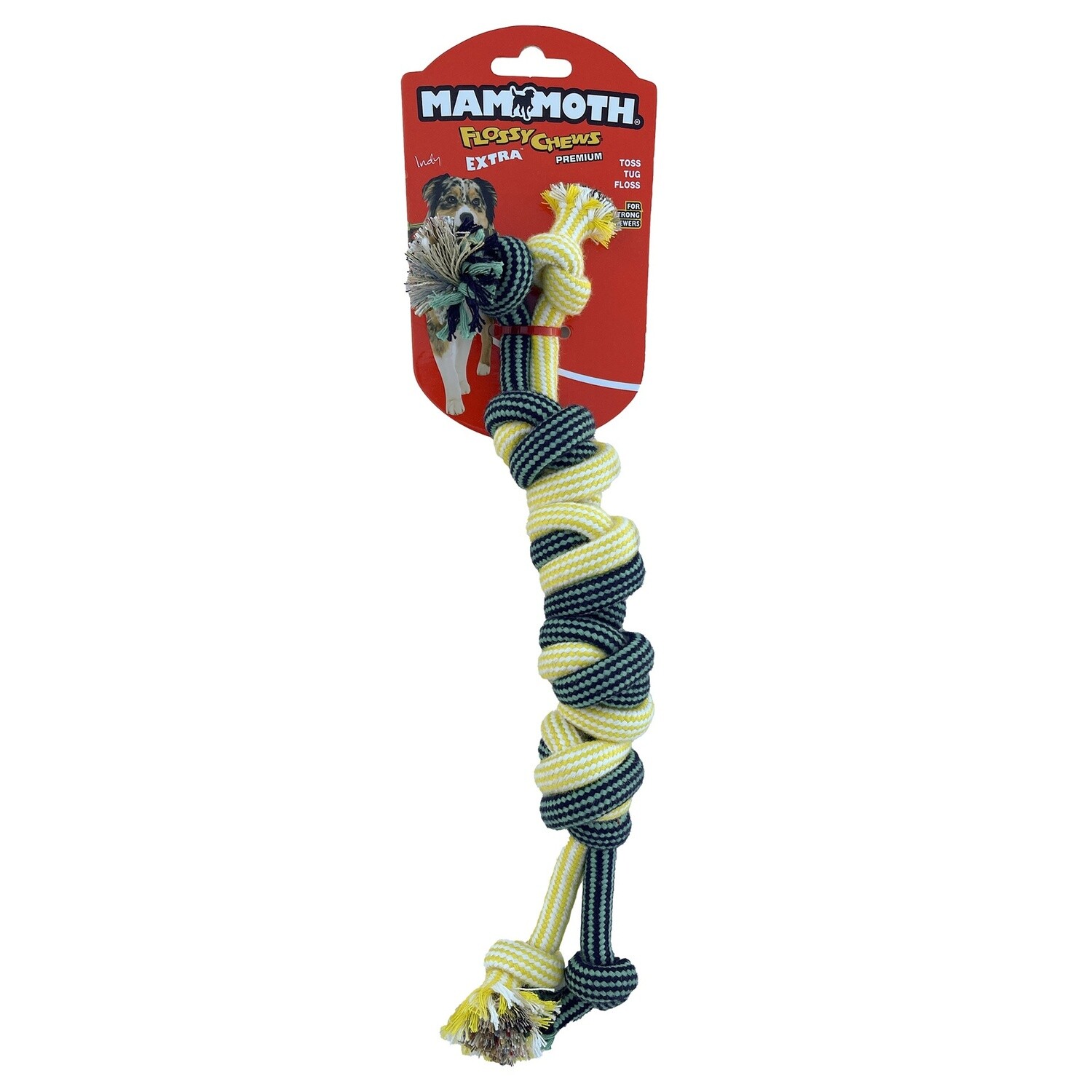 Mammoth Flossy Chews Extra Double Rope Monkey Fist Bar - Medium