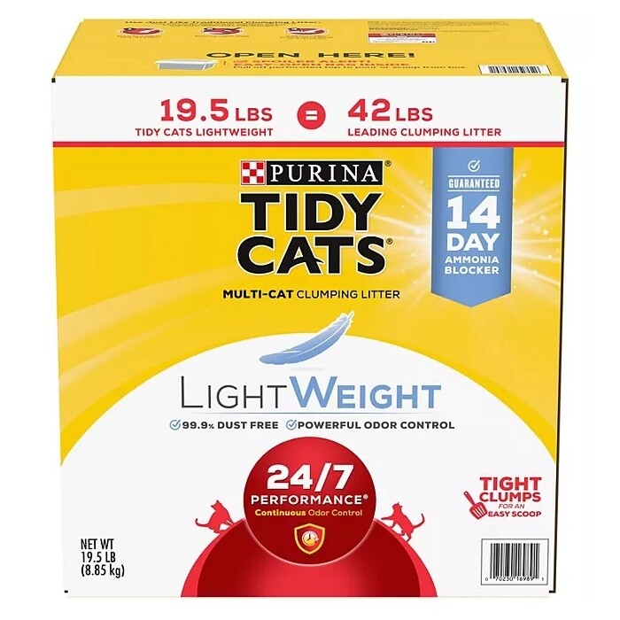Tidy Cats Multi-Cat Light Weight Clumping Cat Litter 19.5 lb