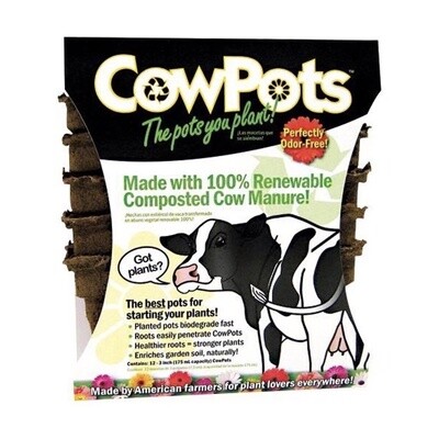 CowPots Plantable Pots 3 in (12-Pack)