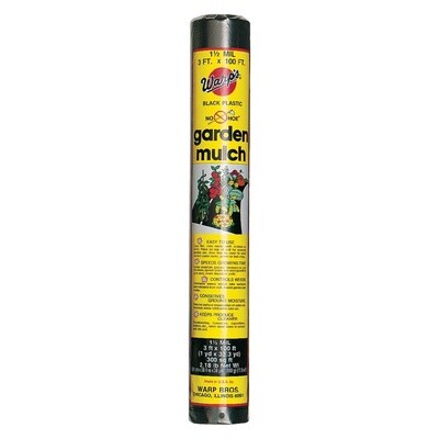 Warp's No Hoe Lightweight Garden Mulch 1.5 mil (3 x 100 ft) Liberty Farm Home Garden Galion OH