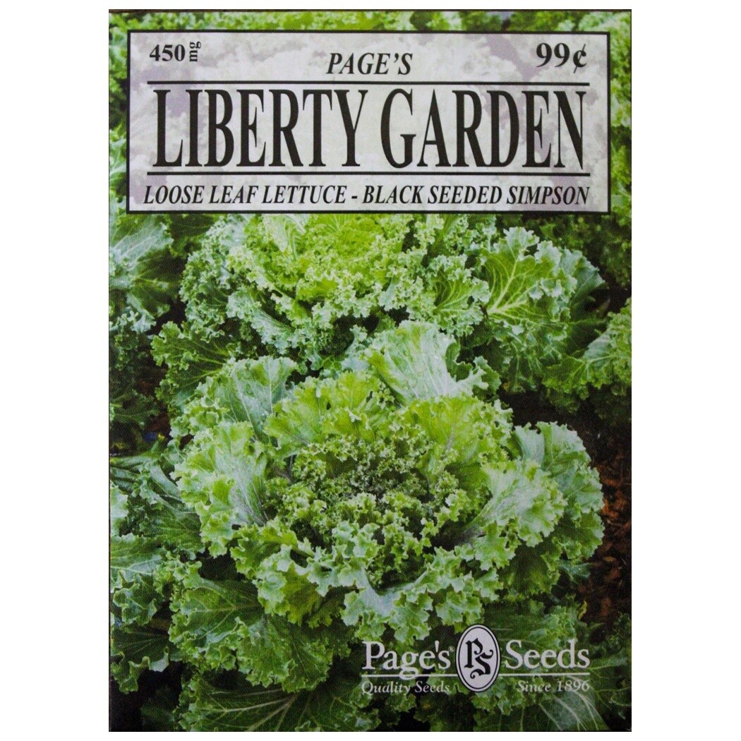 Liberty Garden Lettuce (Black Seeded Simpson) 450 mg