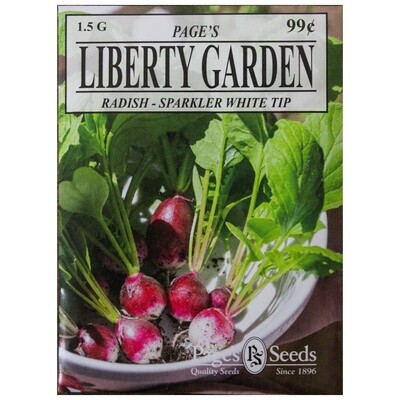 Liberty Garden Radish (Sparkler White Tip) 1.5 g