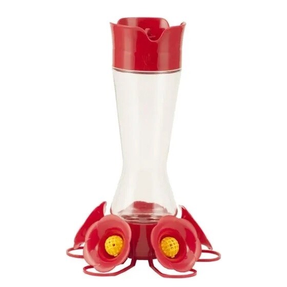 Perky-Pet Pinch Waist Glass Hummingbird Feeder 16 oz