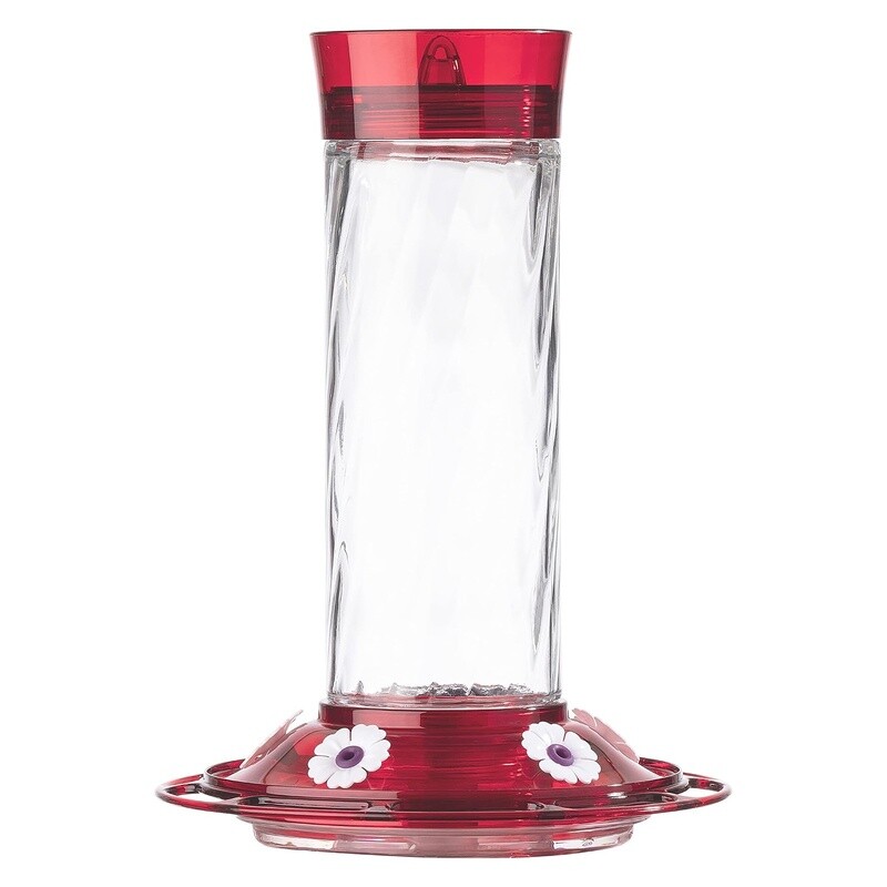 Diamond Glass Hummingbird Feeder with Ant Moat 30 oz