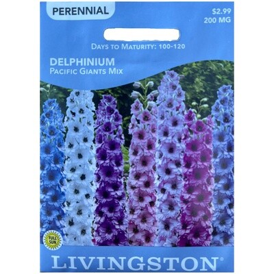 Livingston Seed Delphinium (Pacific Giants Mix) 200 mg