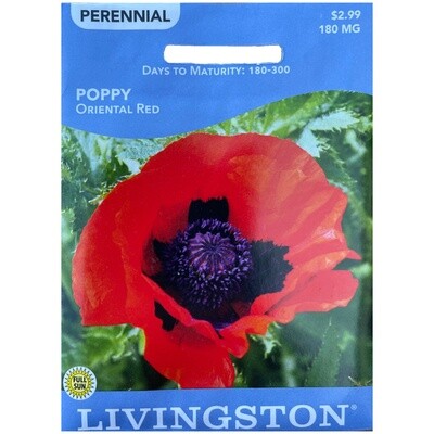 Livingston Seed Poppy (Oriental Red) 180 mg