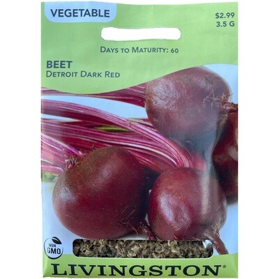 Livingston Seed Beet (Detroit Dark Red) 3.5 g