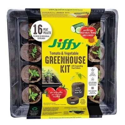 Jiffy Tomato & Vegetable Seed Starting Greenhouse 16-Cell