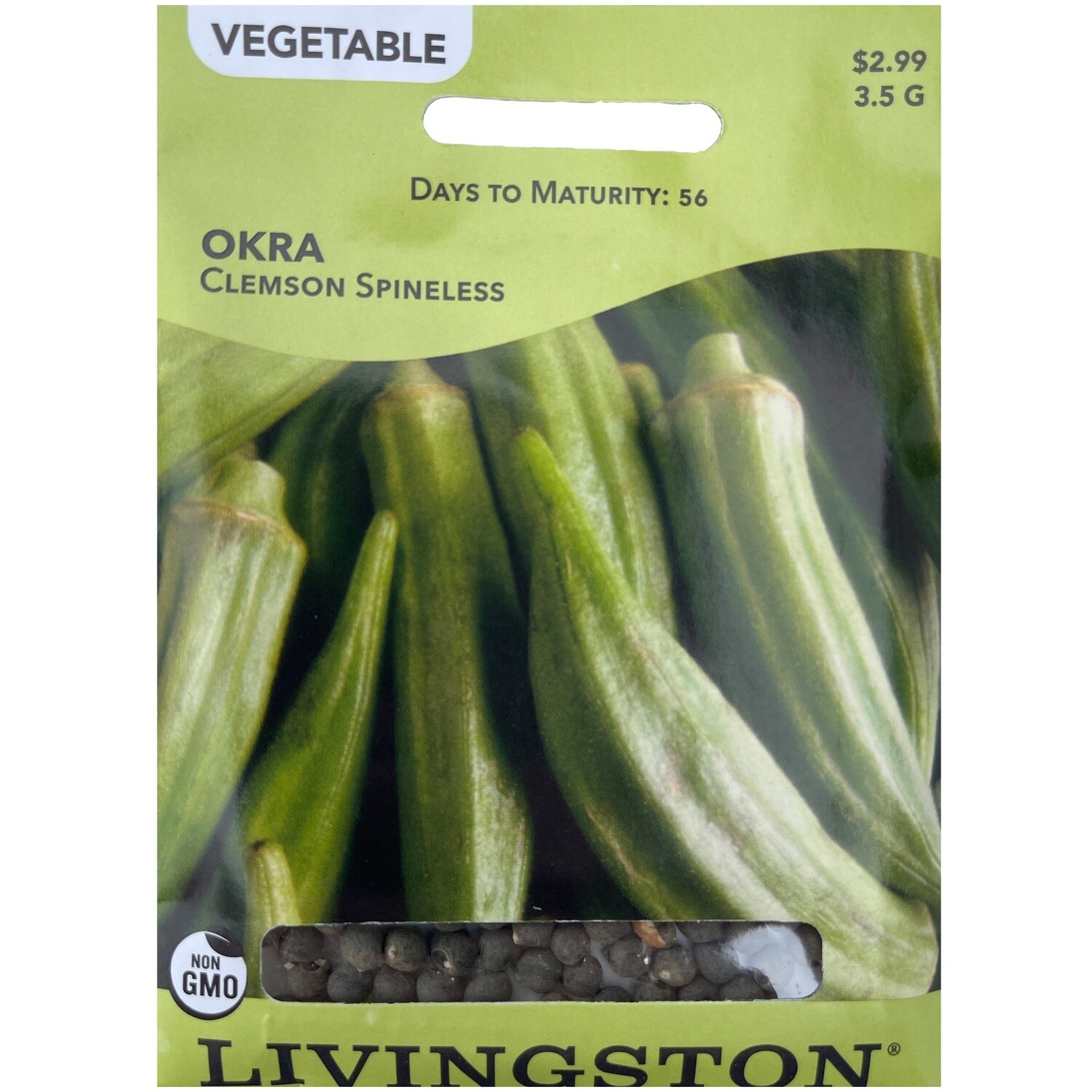 Livingstone Seed Okra (Clemson Spineless) 3.5 g
