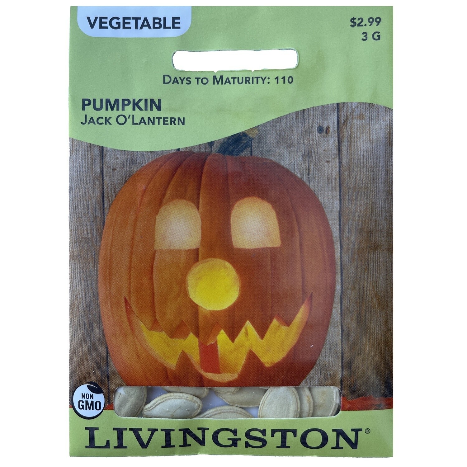 Livingston Seed Pumpkin (Jack O&#39;Lantern) 3 g