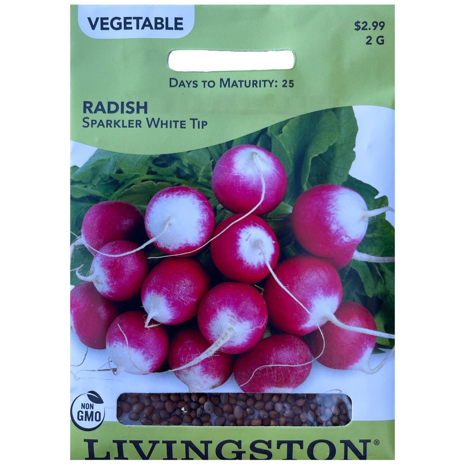 Livingston Seed Radish (Sparkler White Tip) 2 g