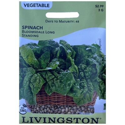 Livingston Seed Spinach (Bloomsdale Long Standing) 3 g