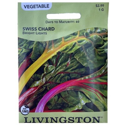 Livingston Seed Swiss Chard (Bright Lights) 1 g
