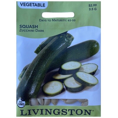 Livingston Seed Zucchini (Dark) 3.5g