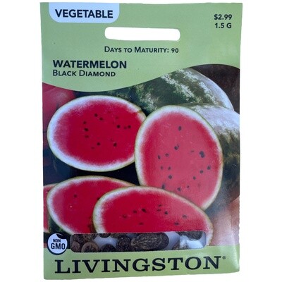 Livingston Seed Watermelon (Black Diamond) 1.5 g