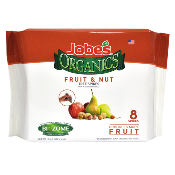 Jobe’s 4-6-6 Organics Spikes for Fruit &amp; Nut Trees (8-Pack) 1.76 lb