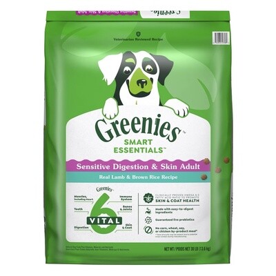 Greenies Smart Essentials Sensitive Digestion &amp; Skin Lamb &amp; Brown Rice 30 lb
