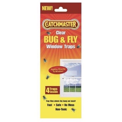 CatchMaster Clear Bug &amp; Fly Window Trap (4-Pack)