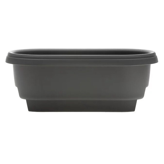 Bloem Deck Rail Planter - Charcoal