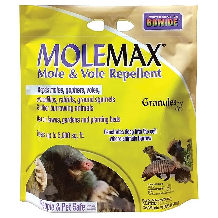 Bonide MoleMax Mole &amp; Vole Repellent Granules 10 lb