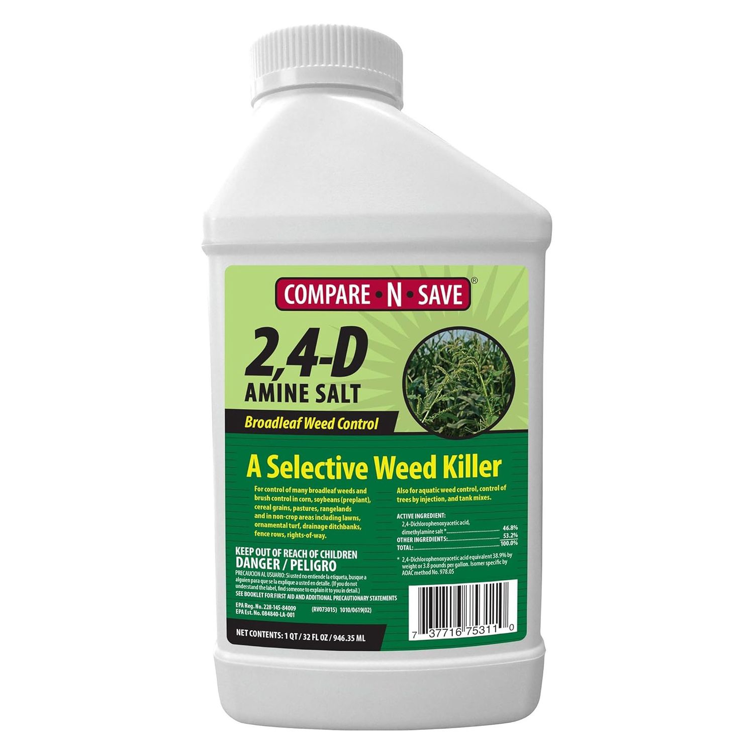 Compare-N-Save 2, 4-D Amine Broadleaf Weed Killer (32 oz)