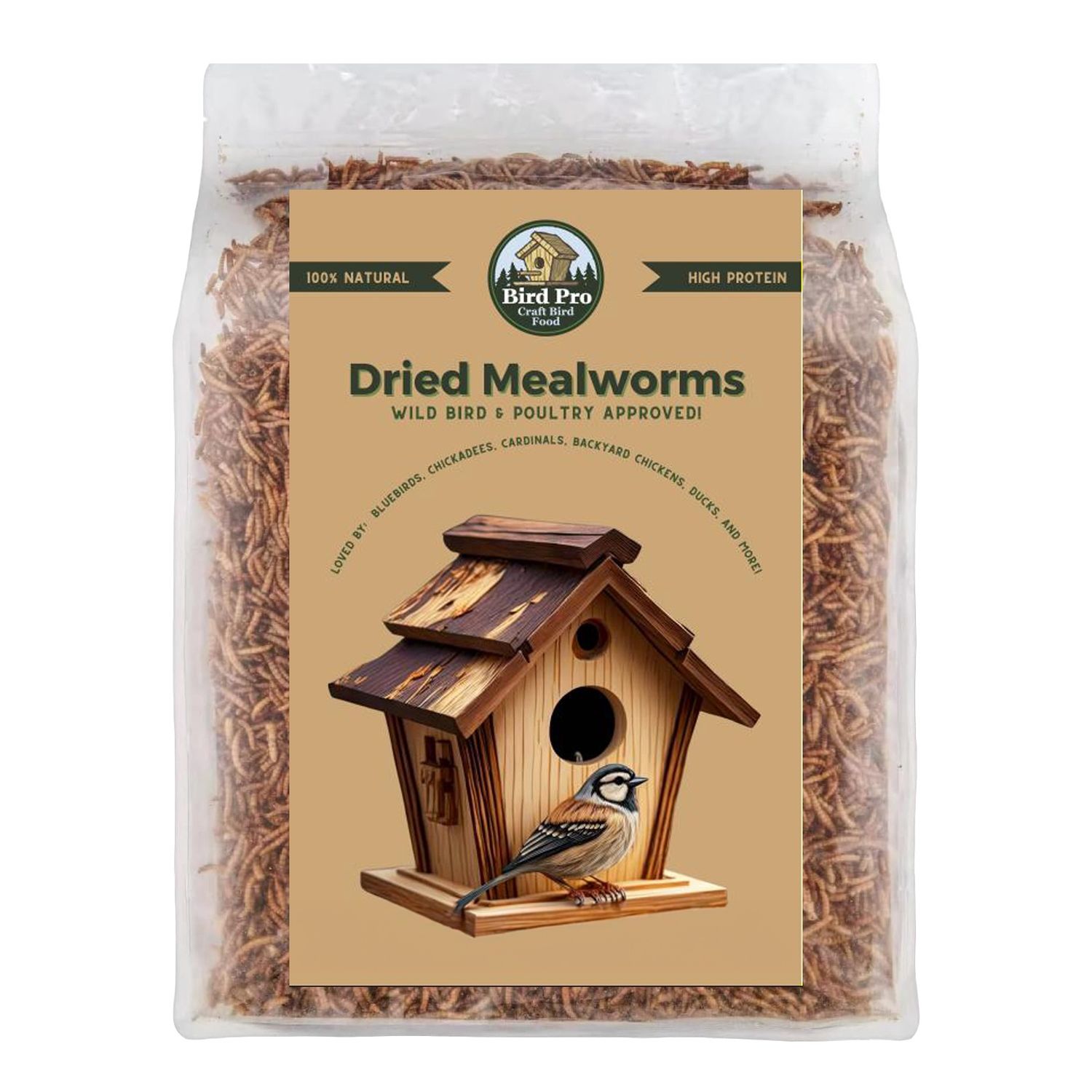 Bird Pro Dried Mealworms (1 lb)