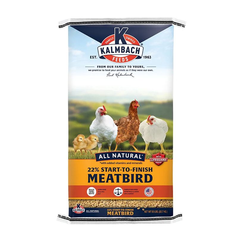 Kalmbach 22% Start-To-Finish Meatbird Feed 50 lb