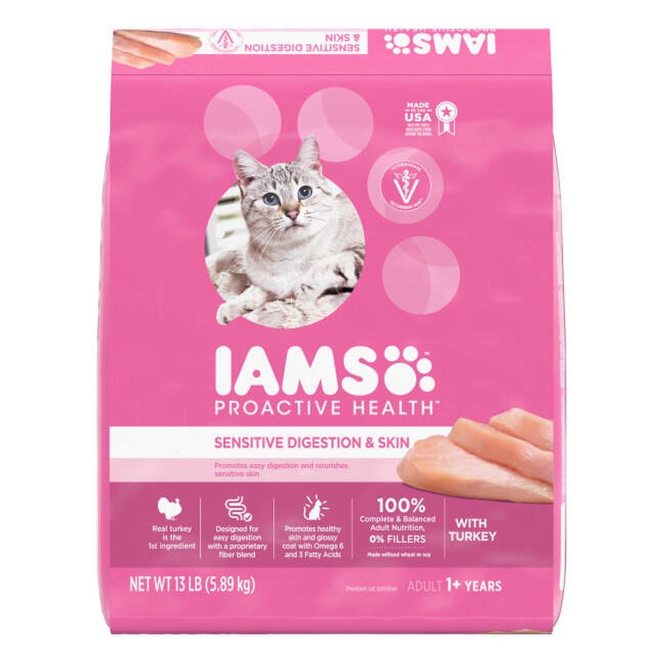 IAMS™ ProActive Health™ Sensitive Digestion &amp; Skin Dry Cat Turkey 13 lb