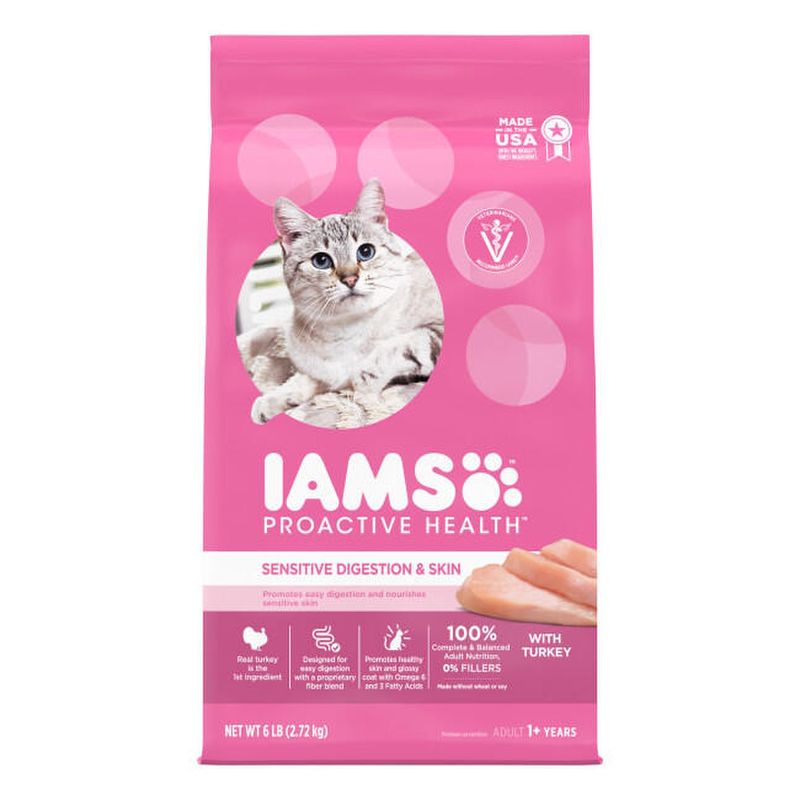 IAMS™ ProActive Health™ Sensitive Digestion & Skin Dry Cat Turkey 6 lb