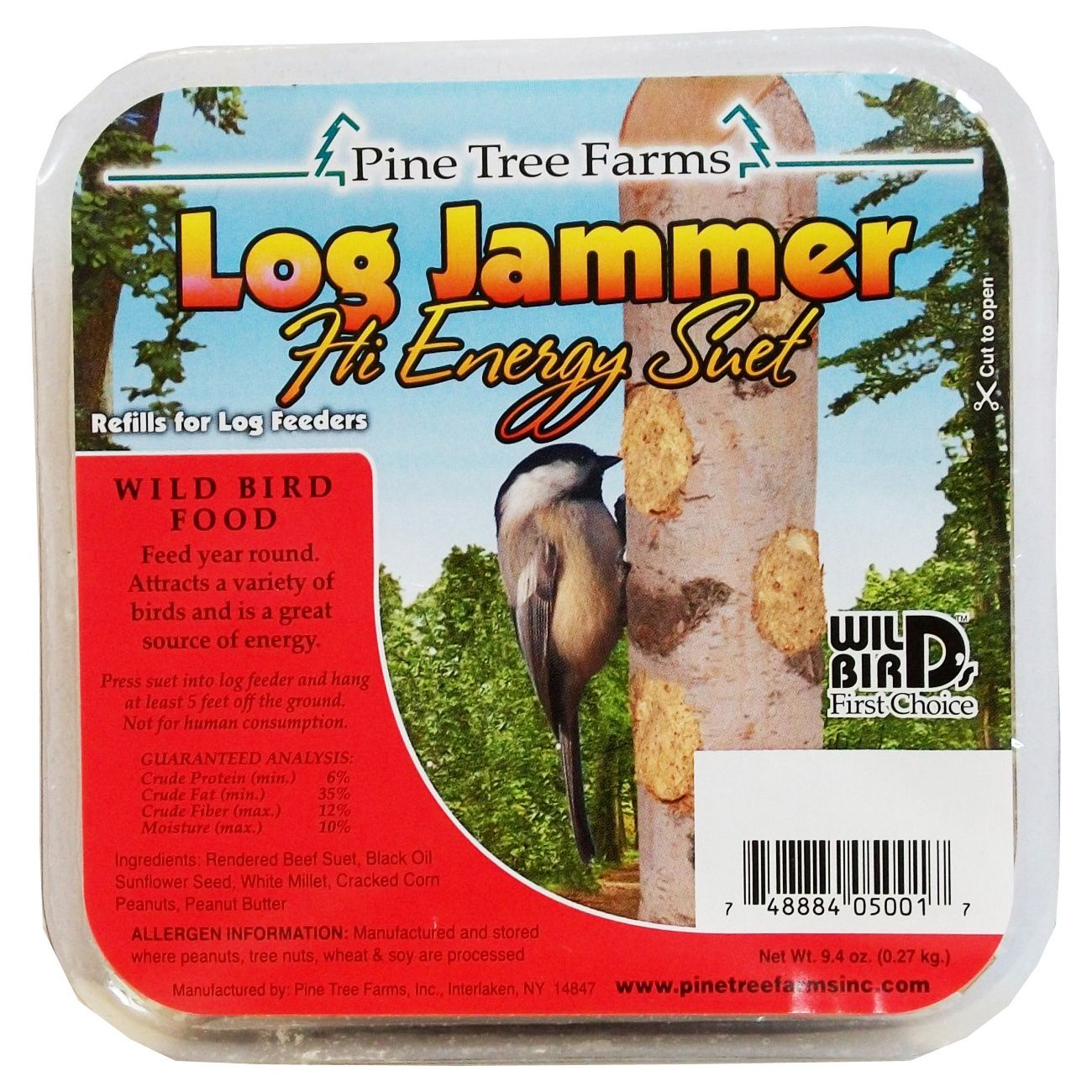 Pine Tree Farms Log Jammer Suet Plugs - Hi Energy (9.4 oz)