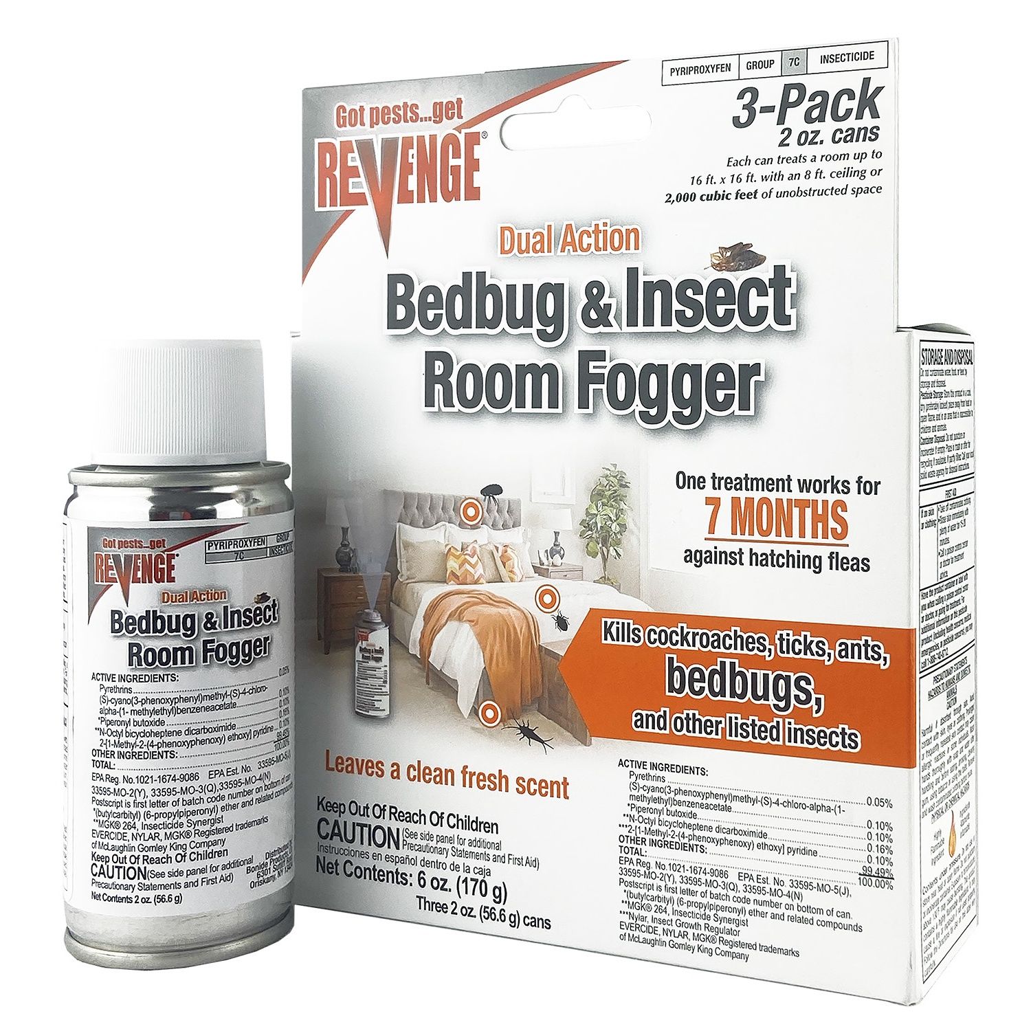 Bonide Dual-Action Bedbug &amp; Insect Room Fogger (3-Pack)