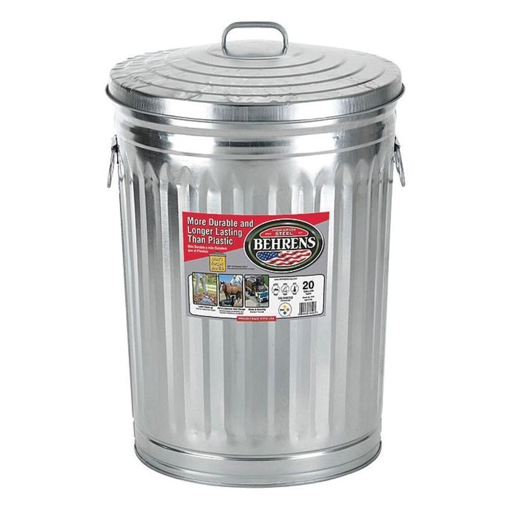 Behrens Galvanized Steel Utility Can w/Lid (20-Gallon)