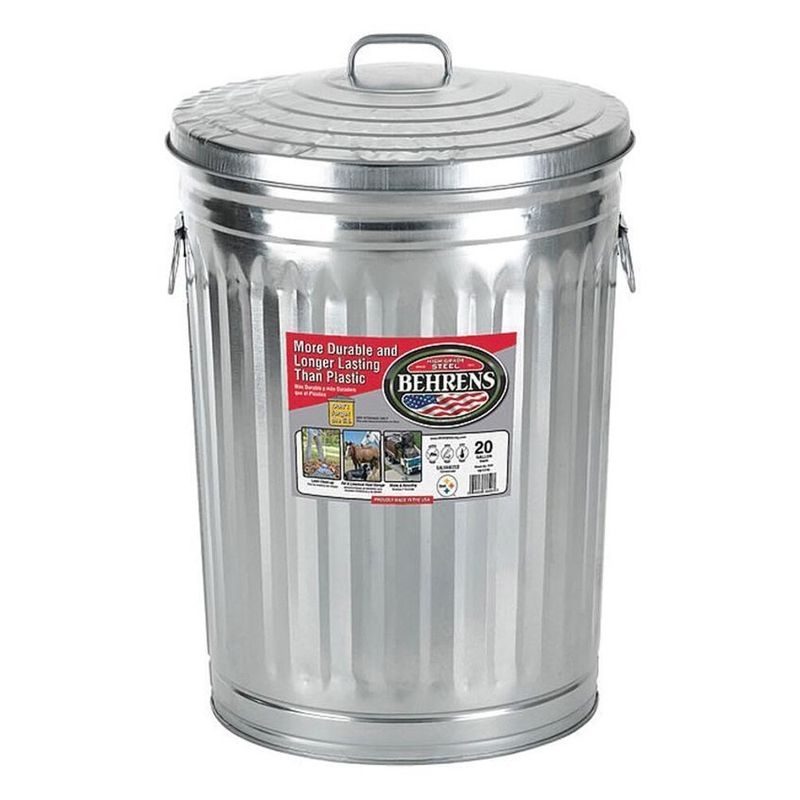 Behrens Galvanized Steel Utility Can w/Lid (20-Gallon)