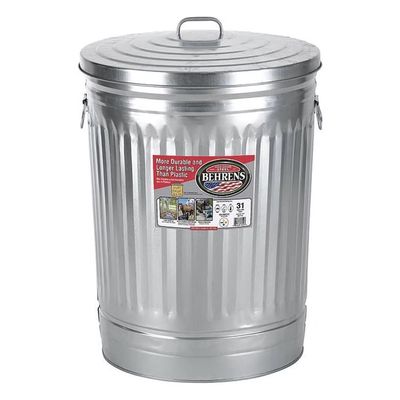 Behrens Galvanized Steel Utility Can w/Lid (31-Gallon) Liberty Farm Home &amp; Garden Galion Ohio