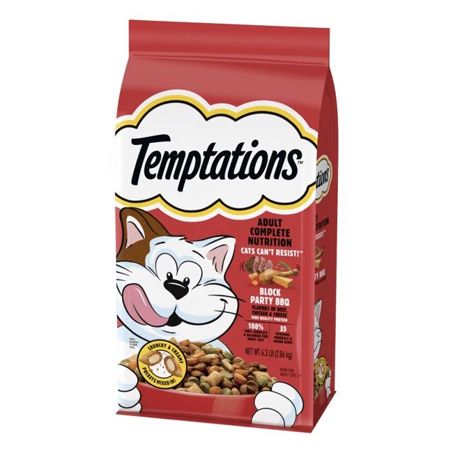 Temptations Block Party BBQ Flavor Dry Cat Food (6.3 lb)