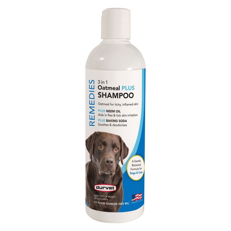 Durvet Remedies 3 in 1 Oatmeal PLUS Shampoo (17 oz)