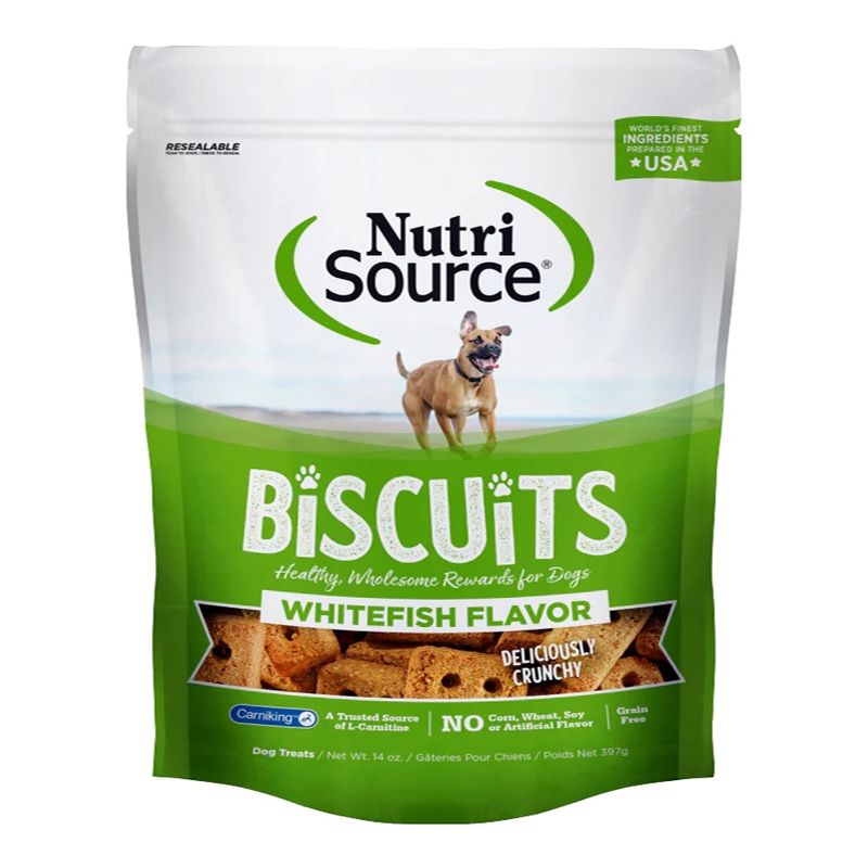 NutriSource Grain-Free Whitefish Dog Treats (14 oz)