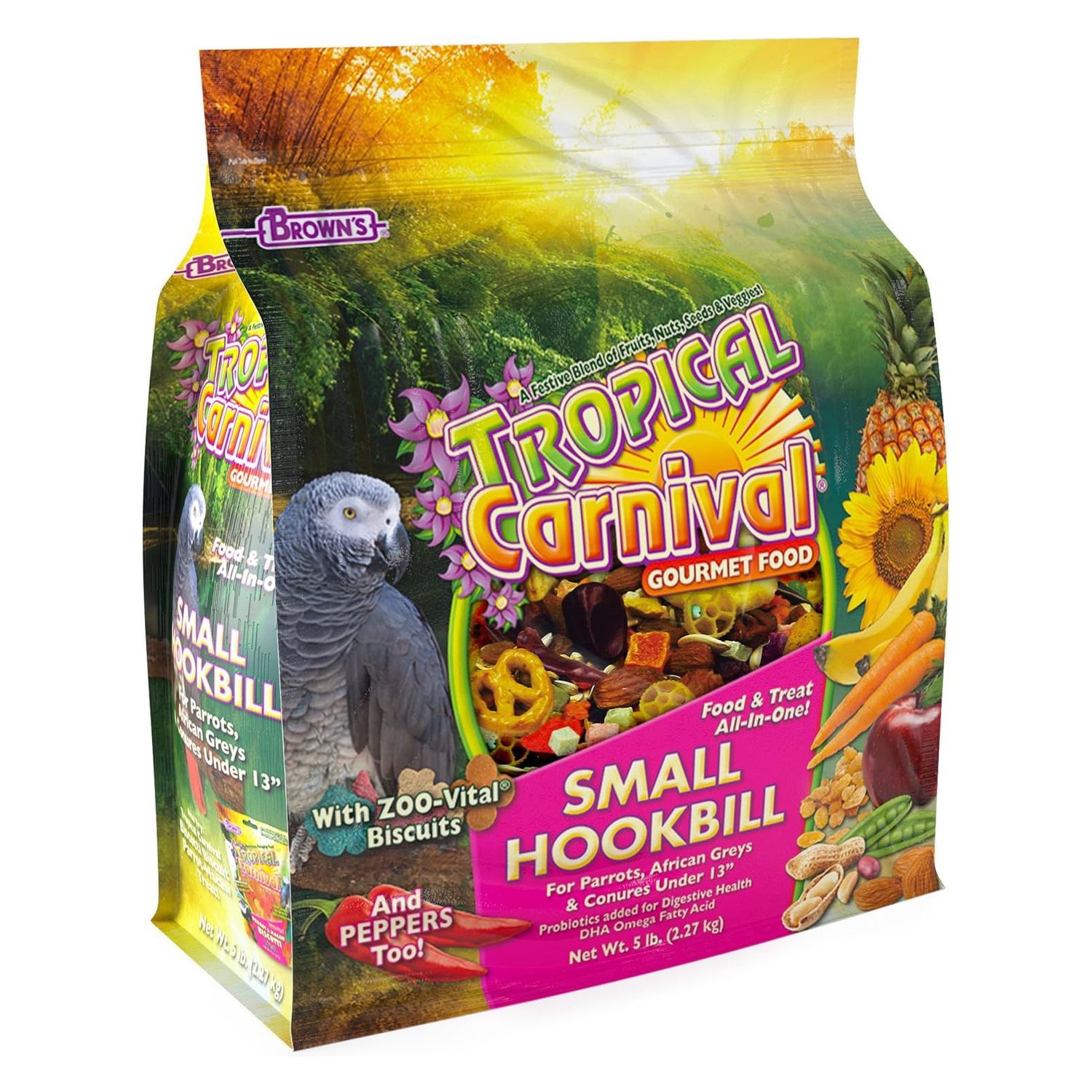 FM Brown&#39;s Tropical Carnival Gourmet Food Small Hookbill (5 lb)