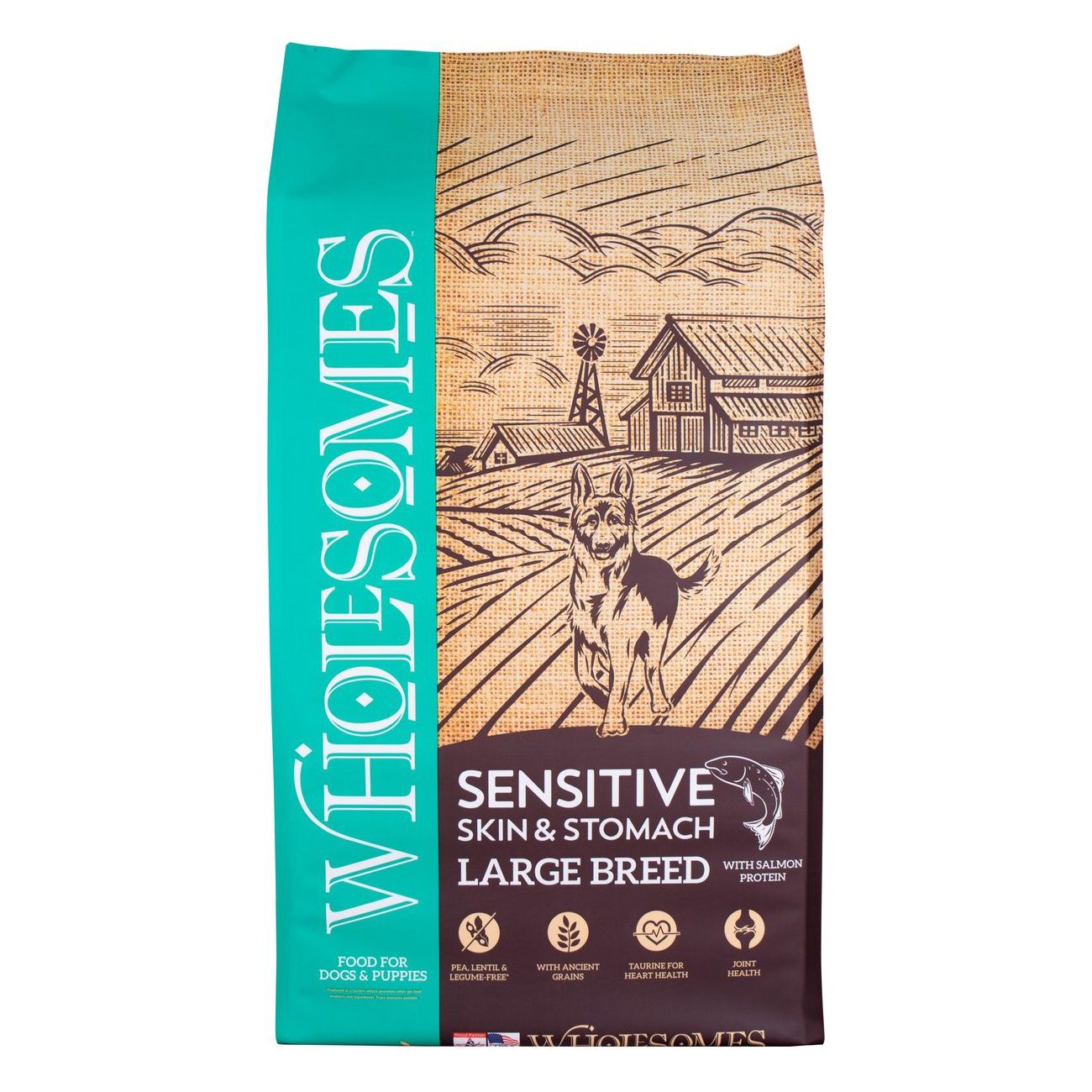 Wholesomes Large Breed Salmon Sensitive Skin &amp; Stomach (30 lb)