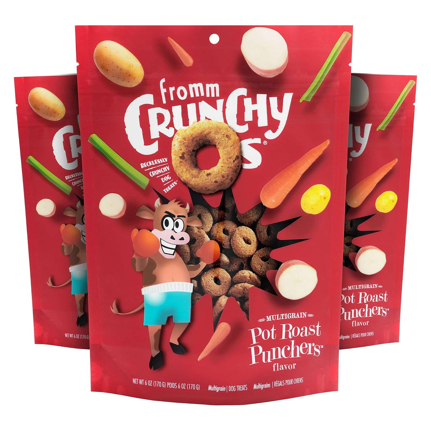Fromm Crunchy O&#39;s Pot Roast Punchers (6 oz) 3-Pack